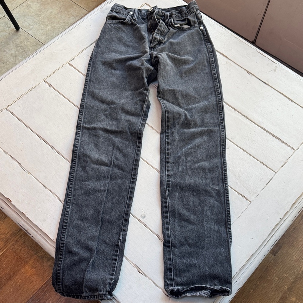 Wrangler Men's Dark Gray Straight Jeans